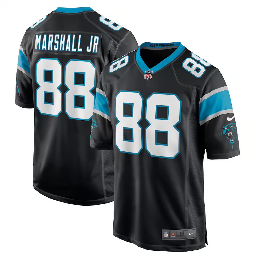 Men Carolina Panthers #88 Terrace Marshall Jr. Nike Black Game NFL Jersey->carolina panthers->NFL Jersey